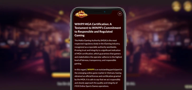 WIN99 MGA Certification Banner